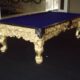 Elite Pool Table 9' Olhausen St. Leone in Gold Leaf