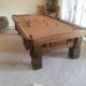 Pool Table and Stain Glass Lamp